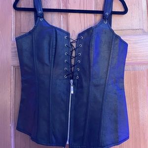 Renaissance Lace Up Vintage Boned Bustier Corset